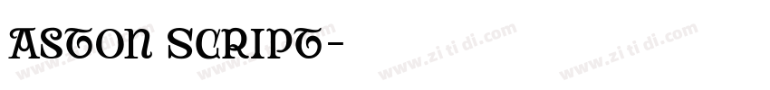Aston Script字体转换